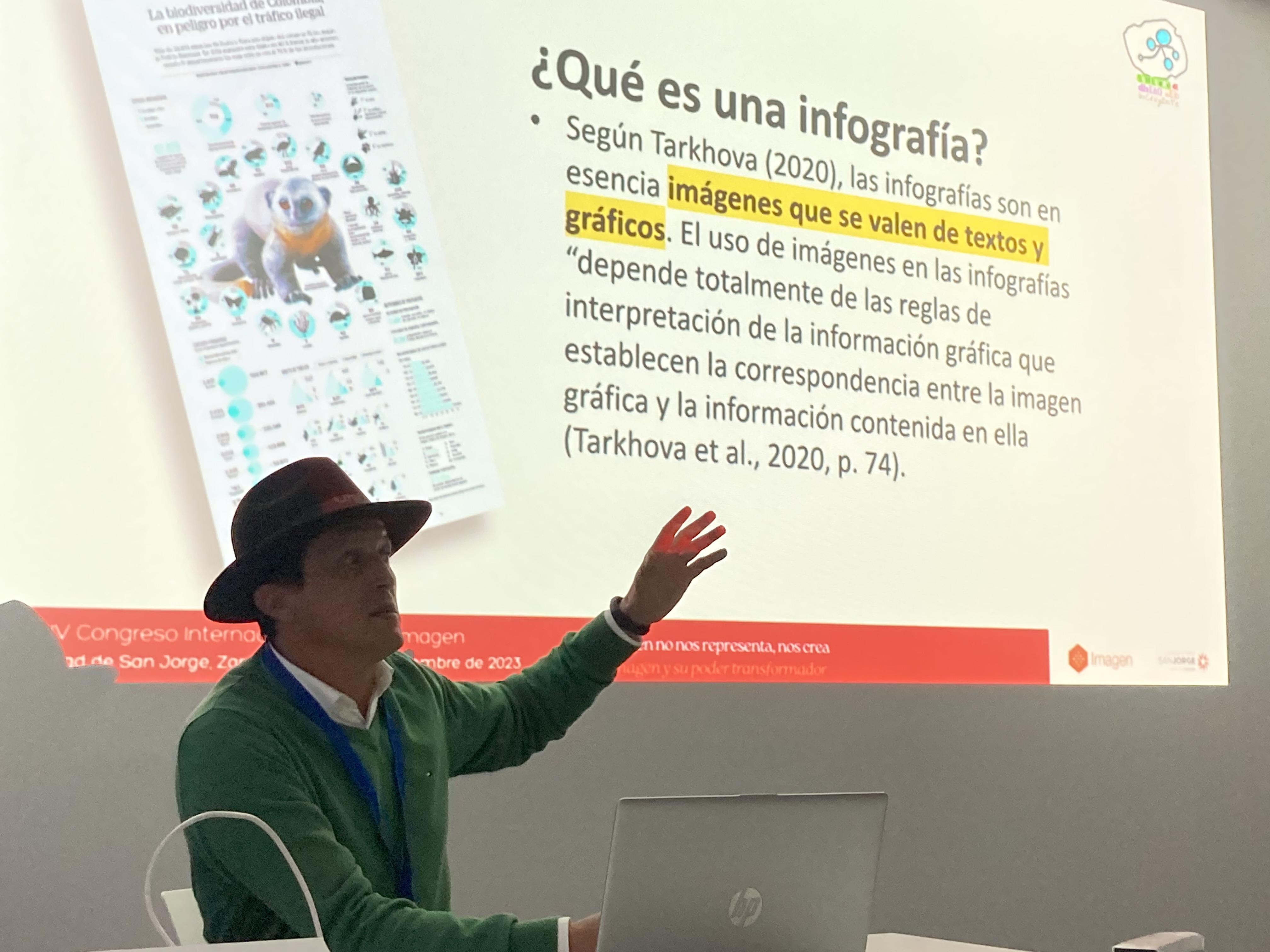 Ponencia Jaime Cortés sobre Infografías Accesibles en el XIV Congreso Internacional sobre la Imagen. Zaragoza España. Noviembre 15-16-2023