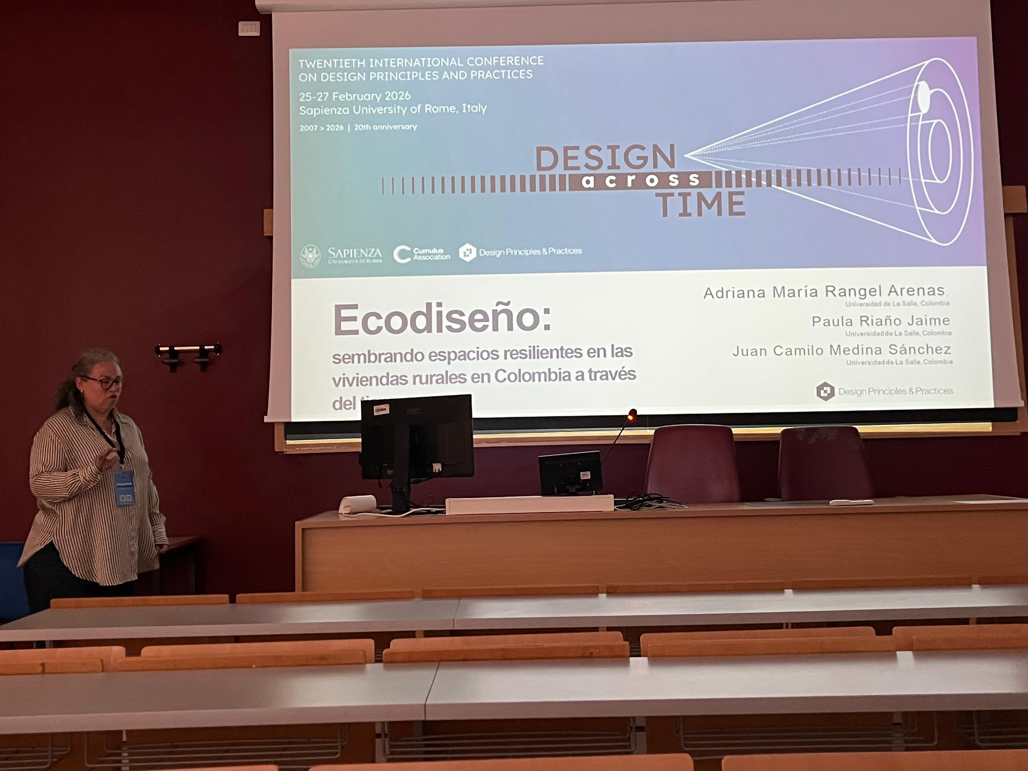 Docente Adriana Rangel, ponencia Semillero de investigación de la facultad de arquitectura universidad de la Salle Bogotá Colombia